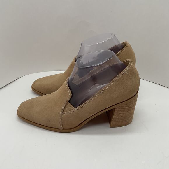 Joie Wevenly Beige Tan Suede Loafer Platform Heels Size 7.5 - Picture 10 of 16